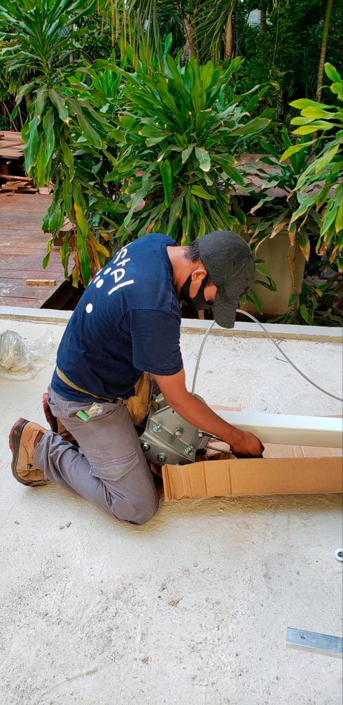 Ventiladores del Nuevo oasis del hotel Paradisus Cancún - Remodelación de las instalaciones